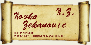 Novko Zekanović vizit kartica